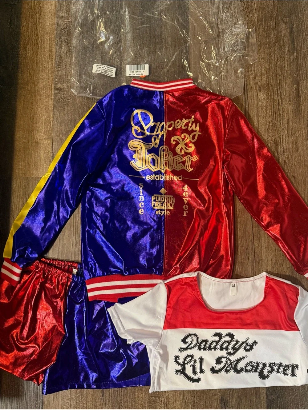 New Kids Red & Blue Shiny Bomber Costume Set - Daddy's Lil Monster size 6